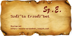 Szüts Erzsébet névjegykártya