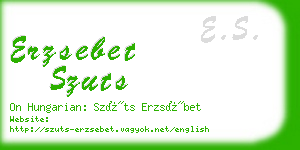 erzsebet szuts business card